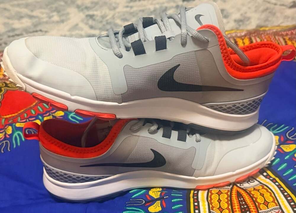 Nike FI Impact 2 Golf Shoes Grey Orange